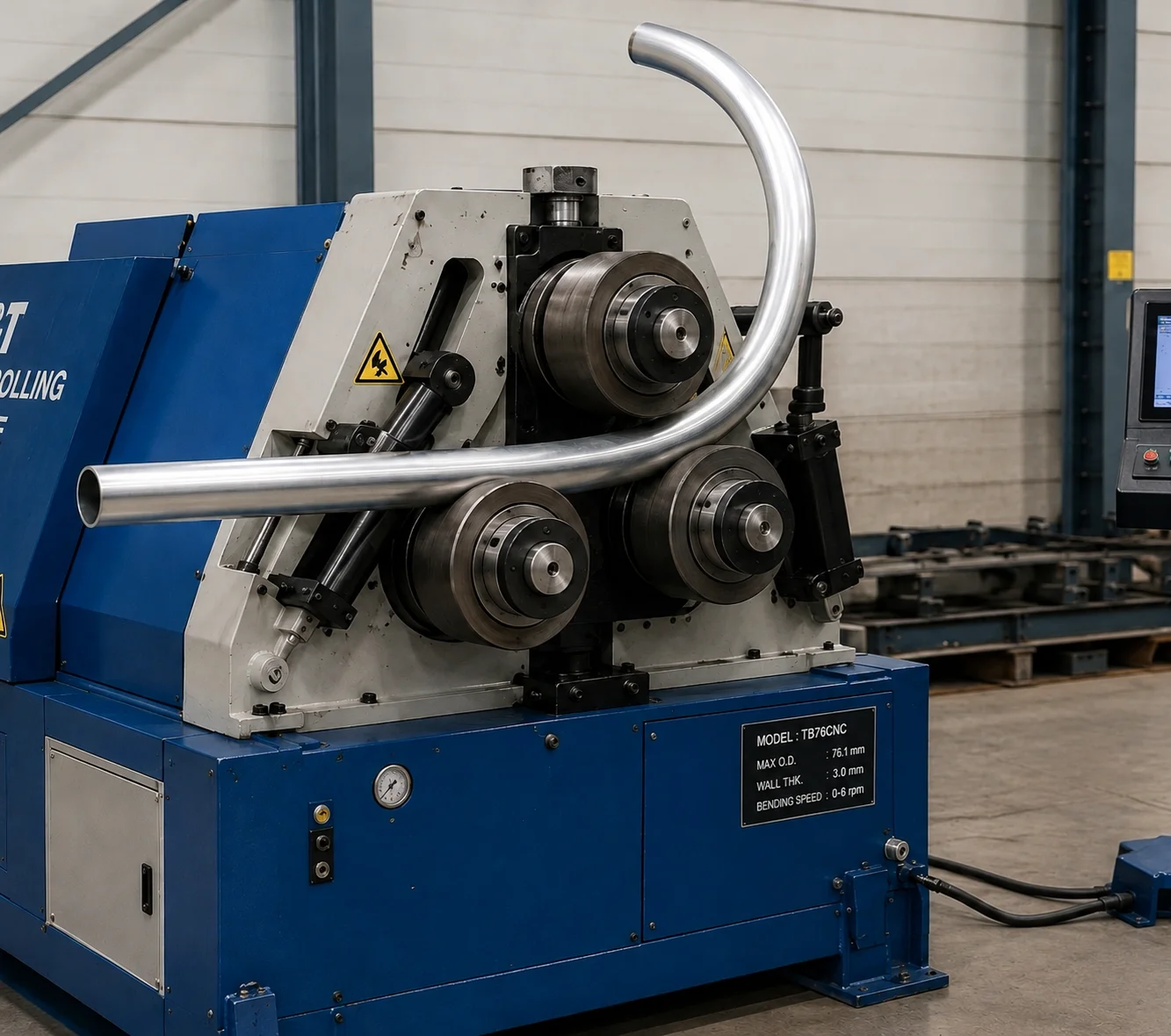 Modern CNC metal bending and fabrication workshop